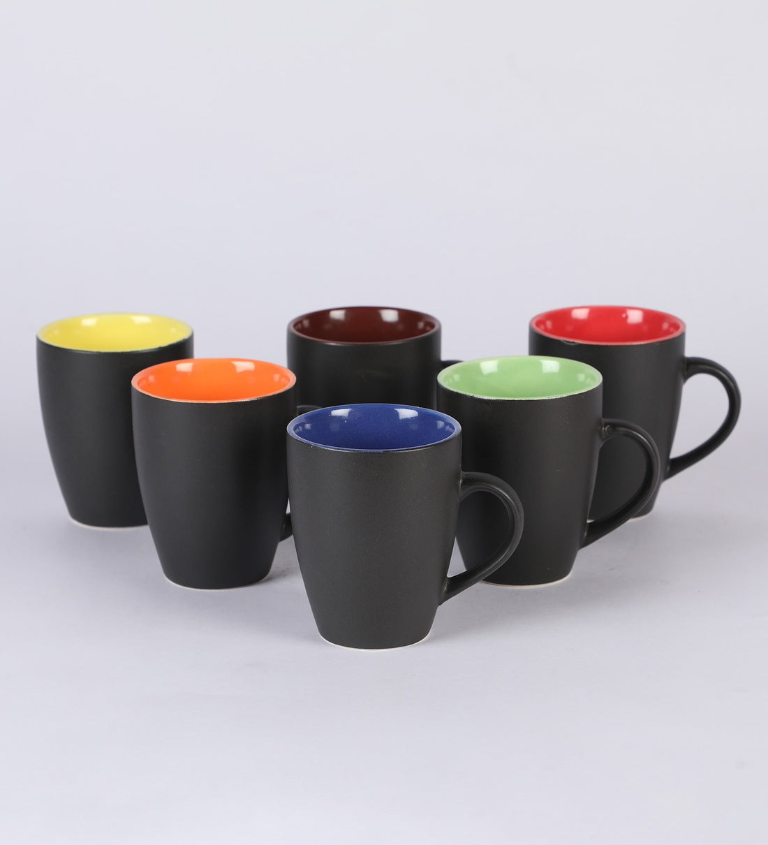 Black Matte Multi Color Milk Mug