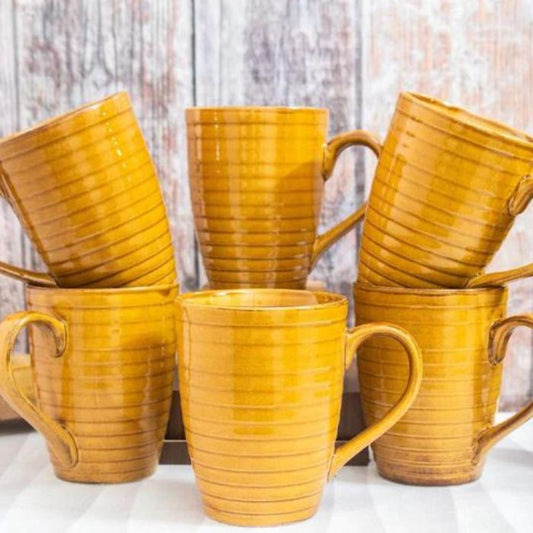Trending Ceramic Golden Ring Coffee Milk Mug Set of 6