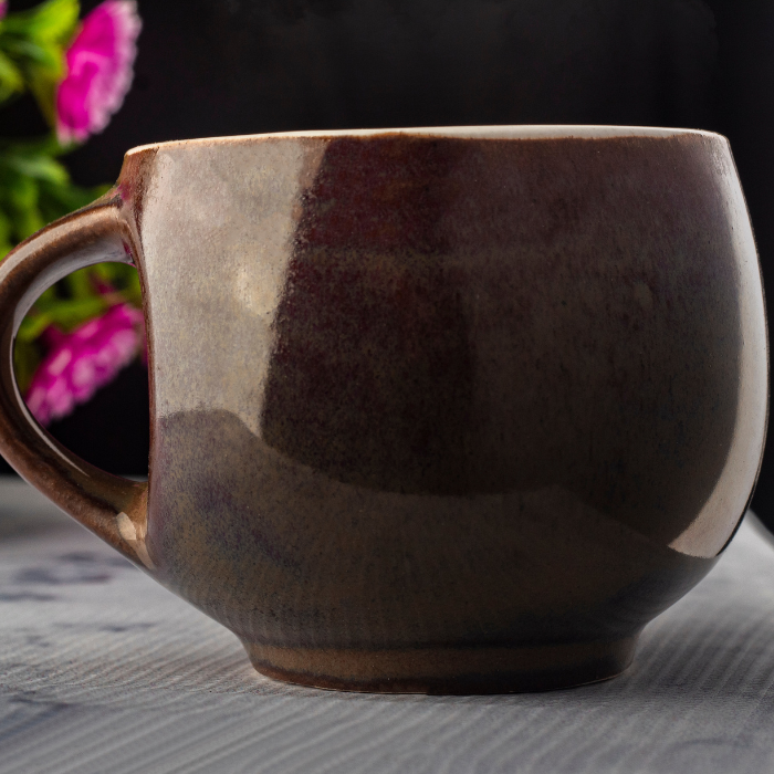 Brown Round Tea Cups