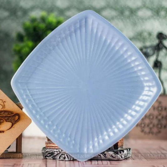 Handcrafted Stylish Ceramic Dinner Plate Rays Design - (Set of 1)