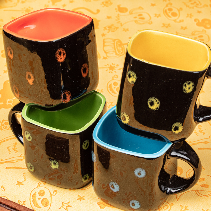 Black Square Tea Cups