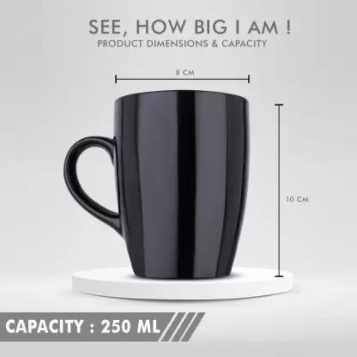 Total Black Glossy Mug
