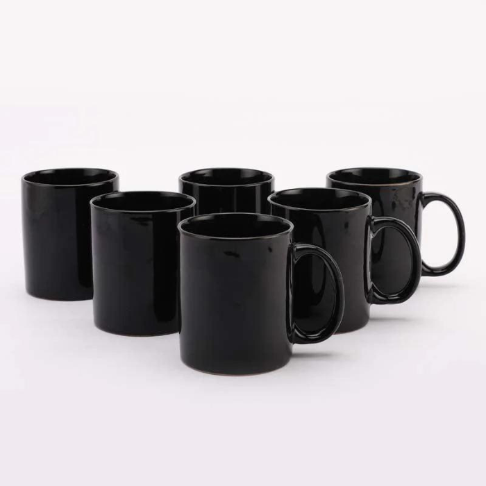 Total Black Round Mug