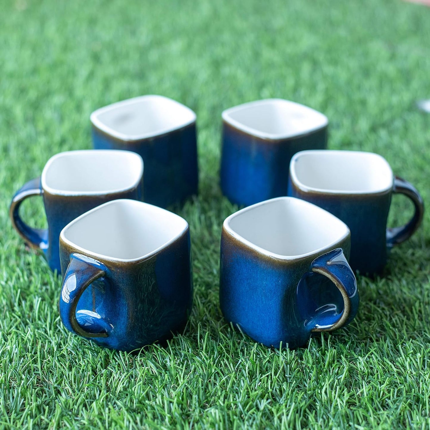 Blue Square Tea Cups