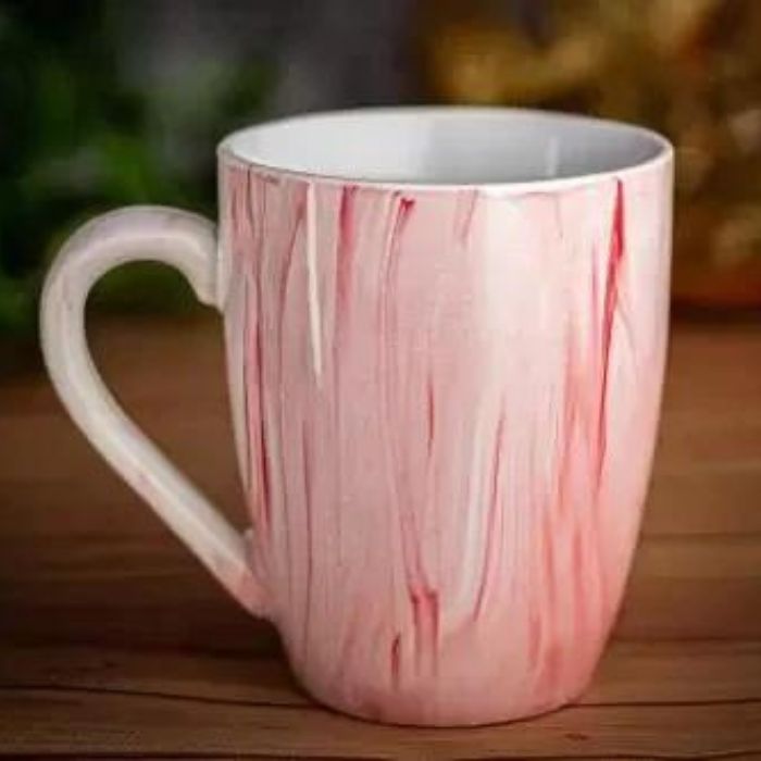 Glossy Pink Marble Coffee & Milk Mug Set of 2