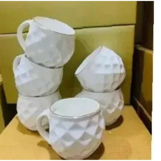TMF White Diamond Tea Cups