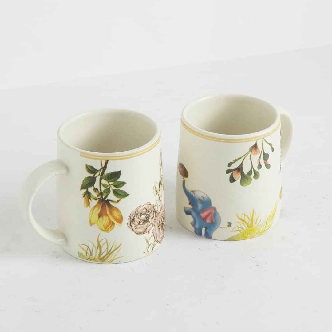 Unique Flower Print Ceramic Mugs
